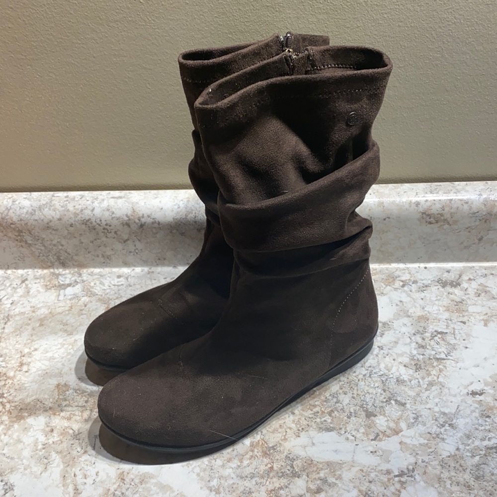 Coffee bussola suede boots size 39 (size 8 US)